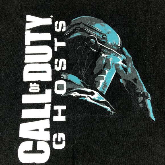 Call Of Duty Ghosts Shirt Boy's Extra Large Black Graphic Print Gamer Tee 2014 - Picture 2 of 7